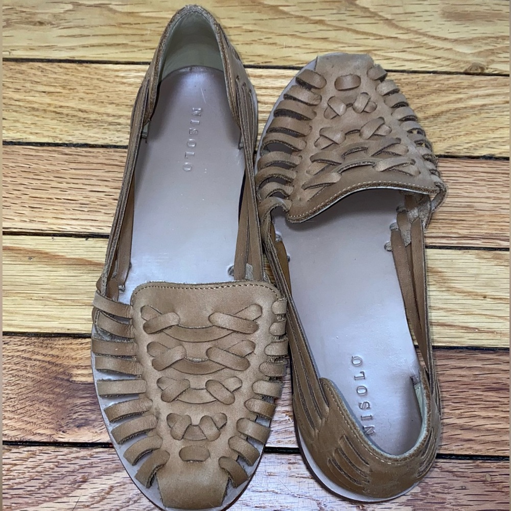 Nisolo huarache sandals in camel